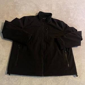 Calvin Klein Mens Black Sherpa Lined Softshell Jacket Large Bomber Casual